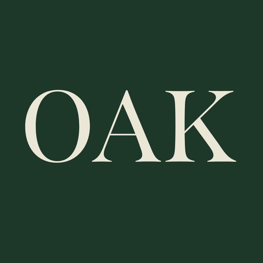 Cream wordmark on green