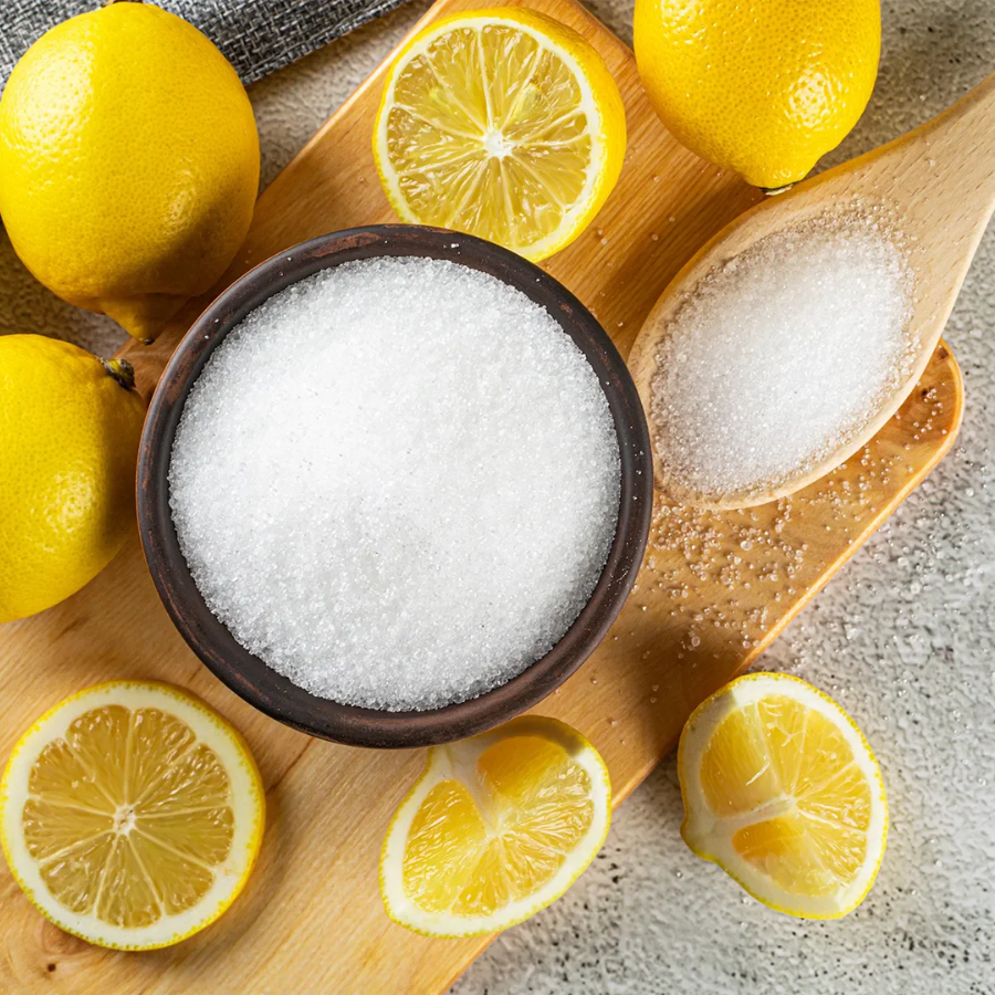 Citric acid with lemons