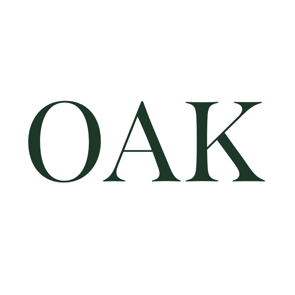 OAK green wordmark